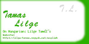 tamas lilge business card